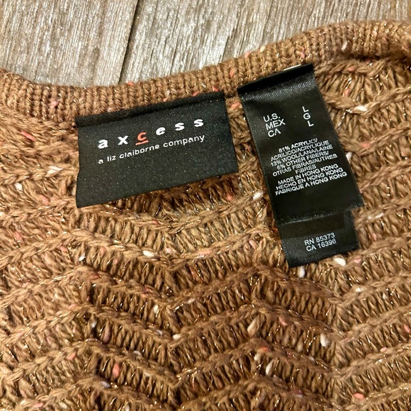 Axcess Tan Open-Front Cardigan - Picture 3 of 3